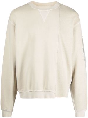John Elliott contrast-patch sweatshirt - Neutrals