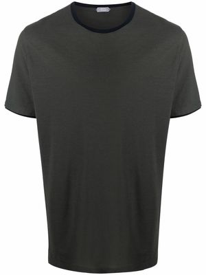 Zanone contrast-trim cotton T-shirt - Grey