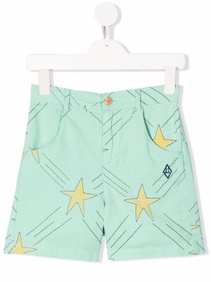 The Animals Observatory star-print cotton shorts - Green