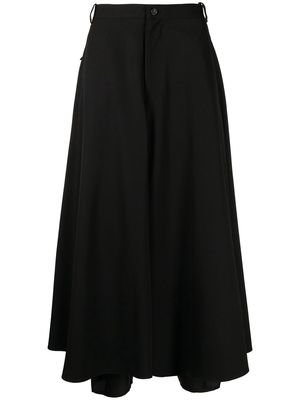 sulvam wool skirt-style trousers - Black