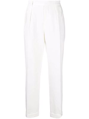 Brunello Cucinelli straight-leg linen trousers - White