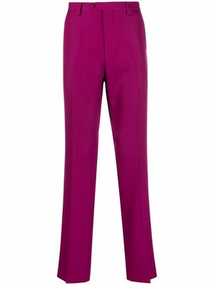 ETRO straight-leg wool trousers - Purple