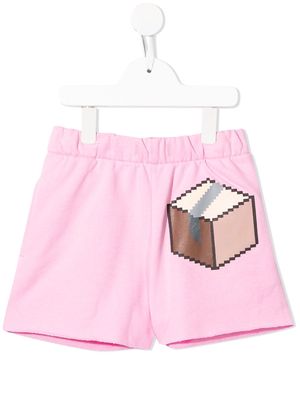 Natasha Zinko Kids pixel box shorts - Pink