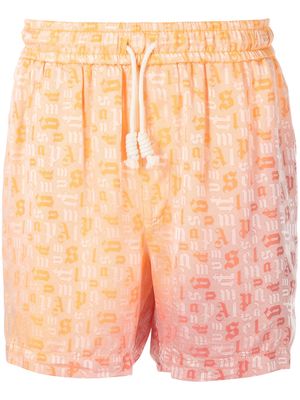 Palm Angels initial-print drawstring shorts - Orange
