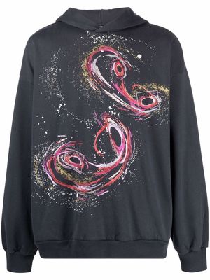 Acne Studios graphic-print pullover hoodie - Grey