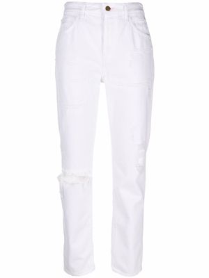 WASHINGTON DEE CEE slim-cut ripped jeans - White