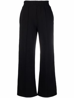 12 STOREEZ elasticated-waist cotton-blend trousers - Black