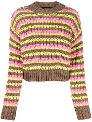 Dsquared2 chunky-knit striped jumper - Brown