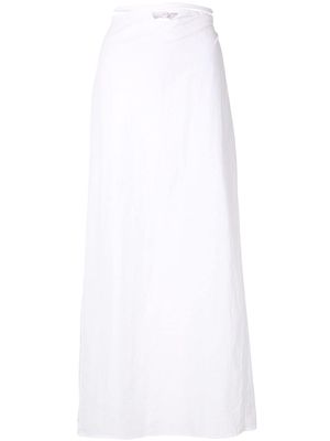 Christopher Esber loop hole tie skirt - White