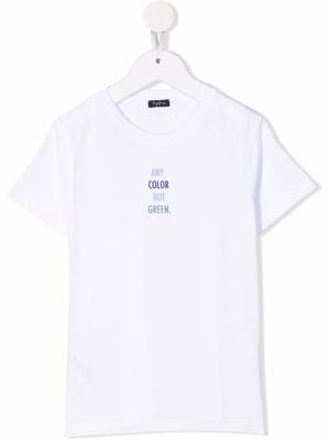 Il Gufo slogan cotton T-shirt - White