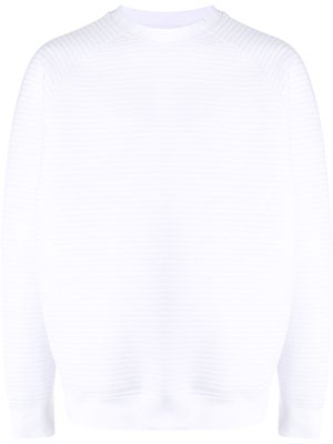 Armani Exchange ribbed knit sweatshirt - White