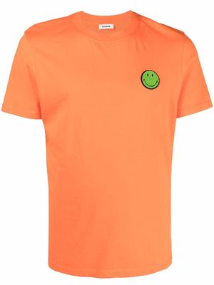 SANDRO Smiley patch T-shirt - Orange