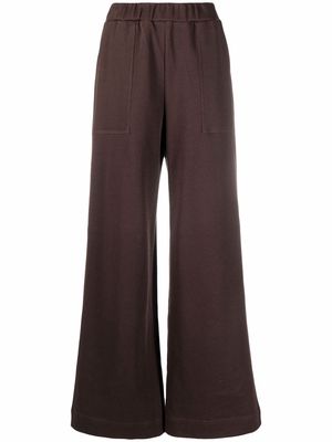 12 STOREEZ high-waisted wide-leg trousers - Brown