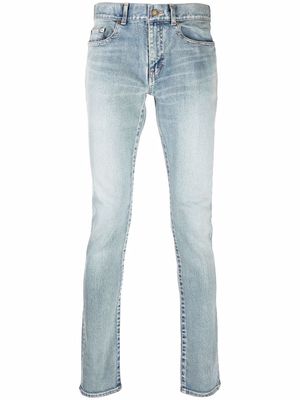 Saint Laurent faded skinny jeans - Blue