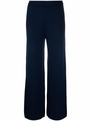 12 STOREEZ wide-leg knitted trousers - Blue