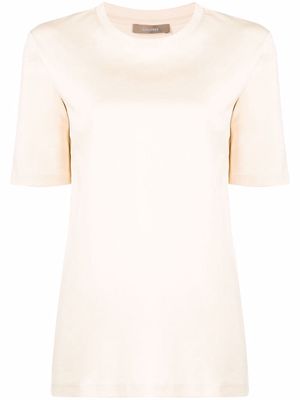 12 STOREEZ round-neck cotton T-shirt - Neutrals