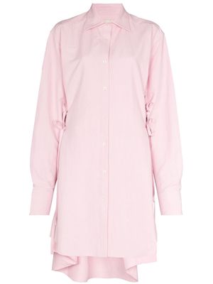 Elleme asymmetric long-sleeved shirtdress - Pink