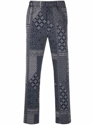 ETRO paisley-print jacquard trousers - Blue