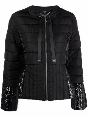 LIU JO quilted zip-up jacket - Black