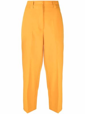 Erika Cavallini high-waisted tapered cropped trousers - Orange