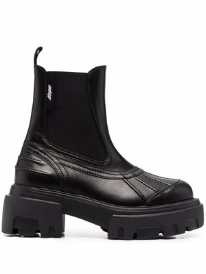 MSGM panelled ankle boots - Black