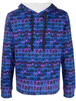 Valentino Optical Valentino print hoodie - Blue