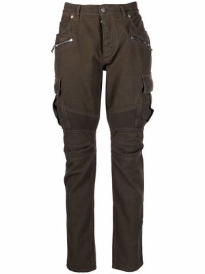 Balmain skinny-fit cargo trousers - Green
