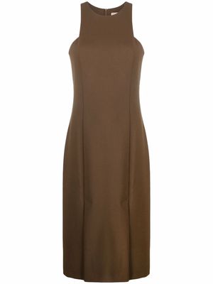12 STOREEZ panelled halterneck dress - Brown