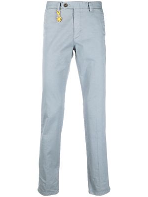 Manuel Ritz logo-charm regular chino trousers - Grey