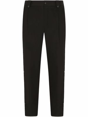 Dolce & Gabbana lace-panelled tailored trousers - Black