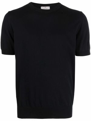 Canali round neck short-sleeved T-shirt - Black