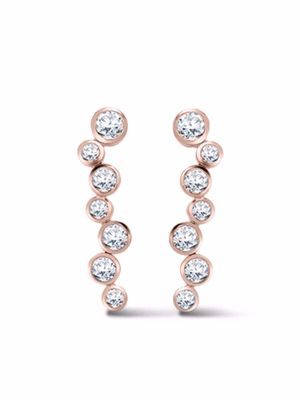 Pragnell 18kt rose gold Bubbles diamond earrings - Pink