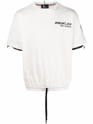 Moncler Grenoble embossed-logo drawstring T-shirt - White
