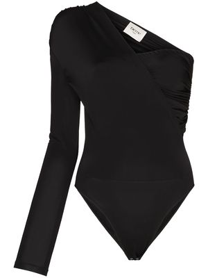 Elleme one-shoulder draped bodysuit - Black