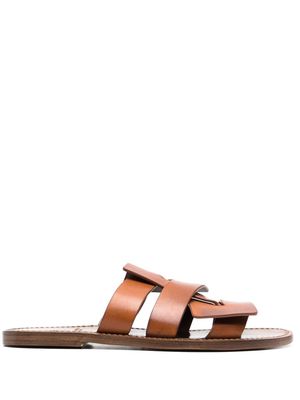 Silvano Sassetti cage-detail leather sandals - Brown