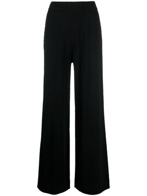 12 STOREEZ wide-leg knit trousers - Black