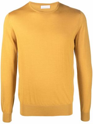 Bruno Manetti crew-neck fine-knit jumper - Yellow