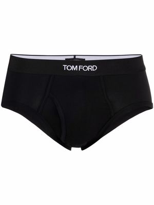 TOM FORD logo-waistband briefs - Black