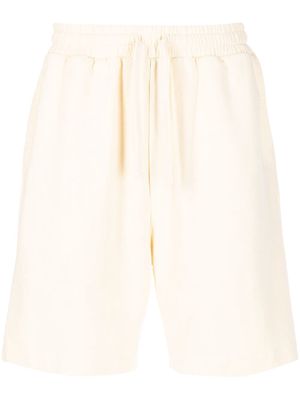 Nanushka drawstring organic cotton track shorts - Yellow