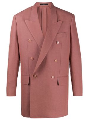 PAUL SMITH fitted double breasted blazer - Red