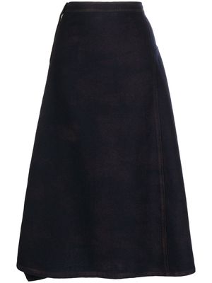 Y's wool A-line skirt - Blue