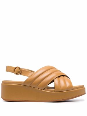 Camper Misia leather wedge sandals - Neutrals