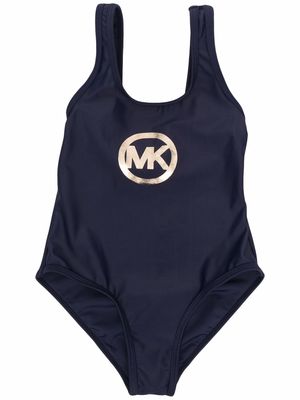 Michael Kors Kids logo-print swimsuit - Blue