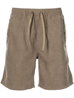 HONOR THE GIFT drawstring brushed shorts - Brown
