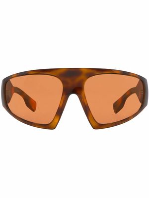 Burberry Eyewear Auden wraparound frame sunglasses - Brown