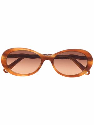 Chloé Eyewear CH0088S oval-frame sunglasses - Brown