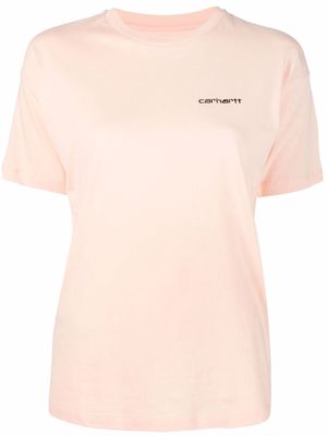Carhartt WIP logo-print organic-cotton T-shirt - Orange