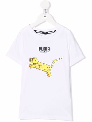 Puma Kids logo-print T-shirt - White