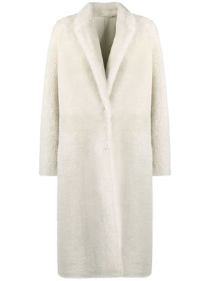 Yves Salomon fitted single-breasted coat - Neutrals