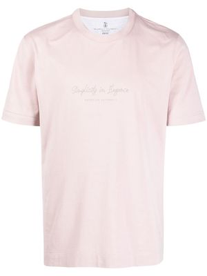 Brunello Cucinelli Simplicity In Elegance cotton T-shirt - Pink